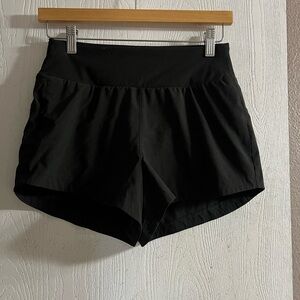 Free Fly Black Lined Athletic Running  Breeze Shorts Black  Bamboo Women Sz XS